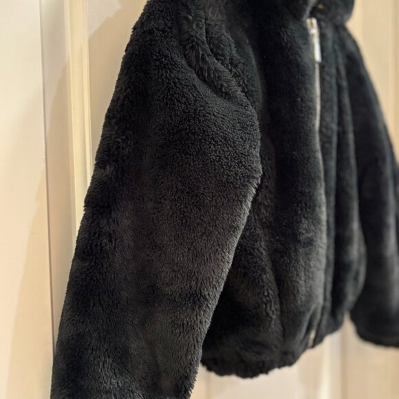 Jou Jou Girls Black Faux Fur Hooded Jacket Size Small (8) - Picture 3 of 10